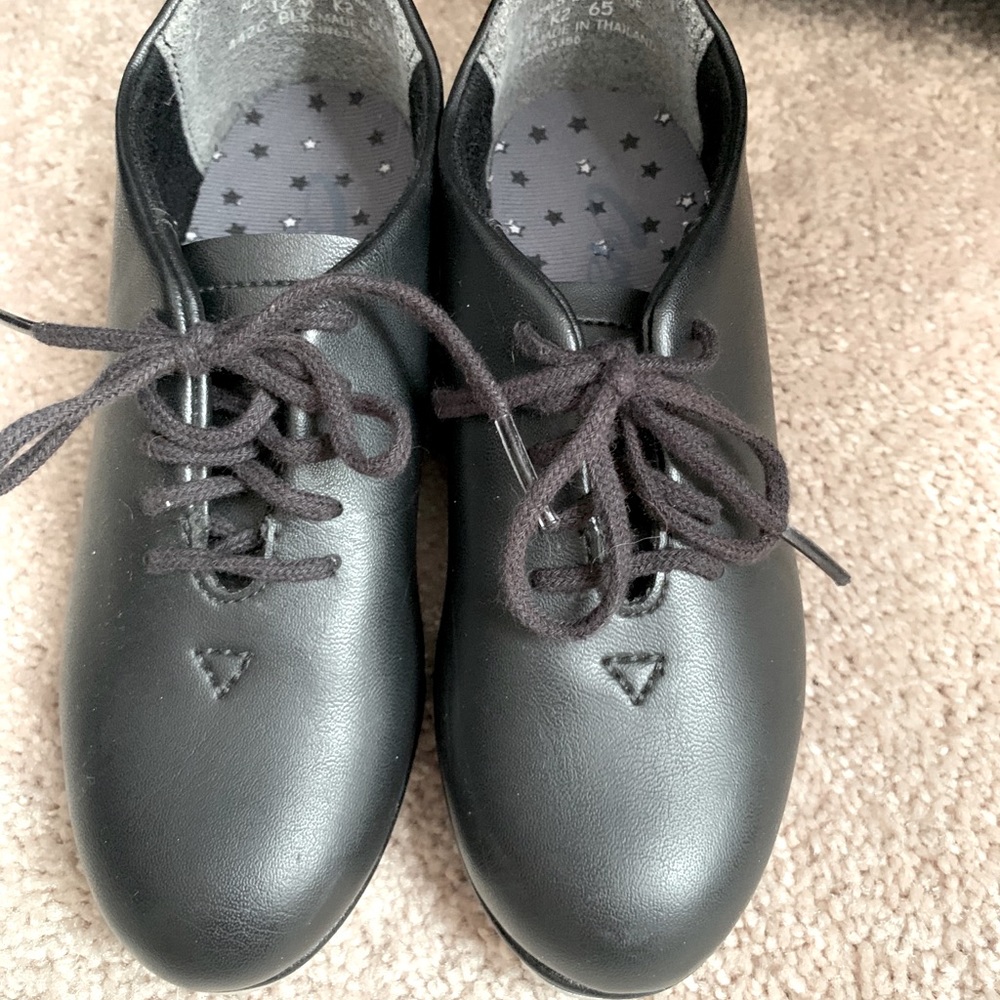 Capezio size 11 black tap shoes VGUC